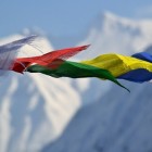 Tibetaanse vlaggen  Lung ta- en darchor-gebedsvlaggen