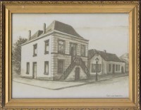 Het toenmalige, al decennia geleden afgebroken, gemeentehuis van Rosmalen