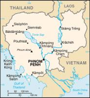 Cambodja / Bron: United States Central Intelligence Agency, Wikimedia Commons (Publiek domein)