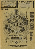 Telefoongids uit 1891, enkel nog voor Amsterdamse telefoonnummers. / Bron: Nederlandsche Bell Telephoon Maatschappij, Wikimedia Commons (CC BY-2.5)