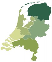 Nederland opgesplitst / Bron: Wikipedia