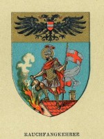 Florianus van Lorch, wapen van de Wiener Gewerbegenossenschaften, ca. 1900 / Bron: Hugo Gerard Ströhl, Wikimedia Commons (Publiek domein)