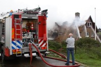 Brand na blikseminslag / Bron: Persbureau Ameland