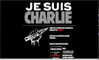 De website van Charlie Hebdo daags na de aanslag