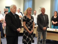 Will Bakema, Linda van der Deen en Nico Oud / Bron: Gemeente Ameland