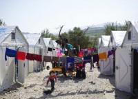 Op Lesbos / Bron: Better Shelter