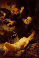 Rembrandt: Abraham en Izaäk, 1634 / Bron: Rembrandt, Wikimedia Commons (Publiek domein)