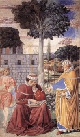 De bekering van Augustinus  / Bron: Benozzo Gozzoli, Wikimedia Commons (Publiek domein)
