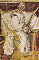Oudste afbeelding van Augustinus, Rome, 6e eeuw / Bron: Unknown author, Wikimedia Commons (Publiek domein)