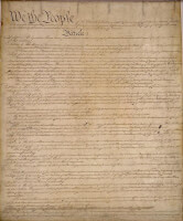De Amerikaanse grondwet of onafhankelijkheidsverklaring zoals deze voor het eerst is opgetekend. / Bron: Constitutional Convention, Wikimedia Commons (Publiek domein)