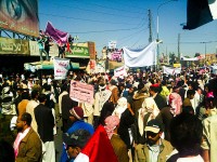 Protesten in Sanaa 3 februari / Bron: Sallam, Wikimedia Commons (CC BY-SA-2.0)